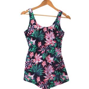 Shore Shapes Swimwear Floral Skirt Swimdress Swimsuit Ruched Ruffle‎ Slimming 14